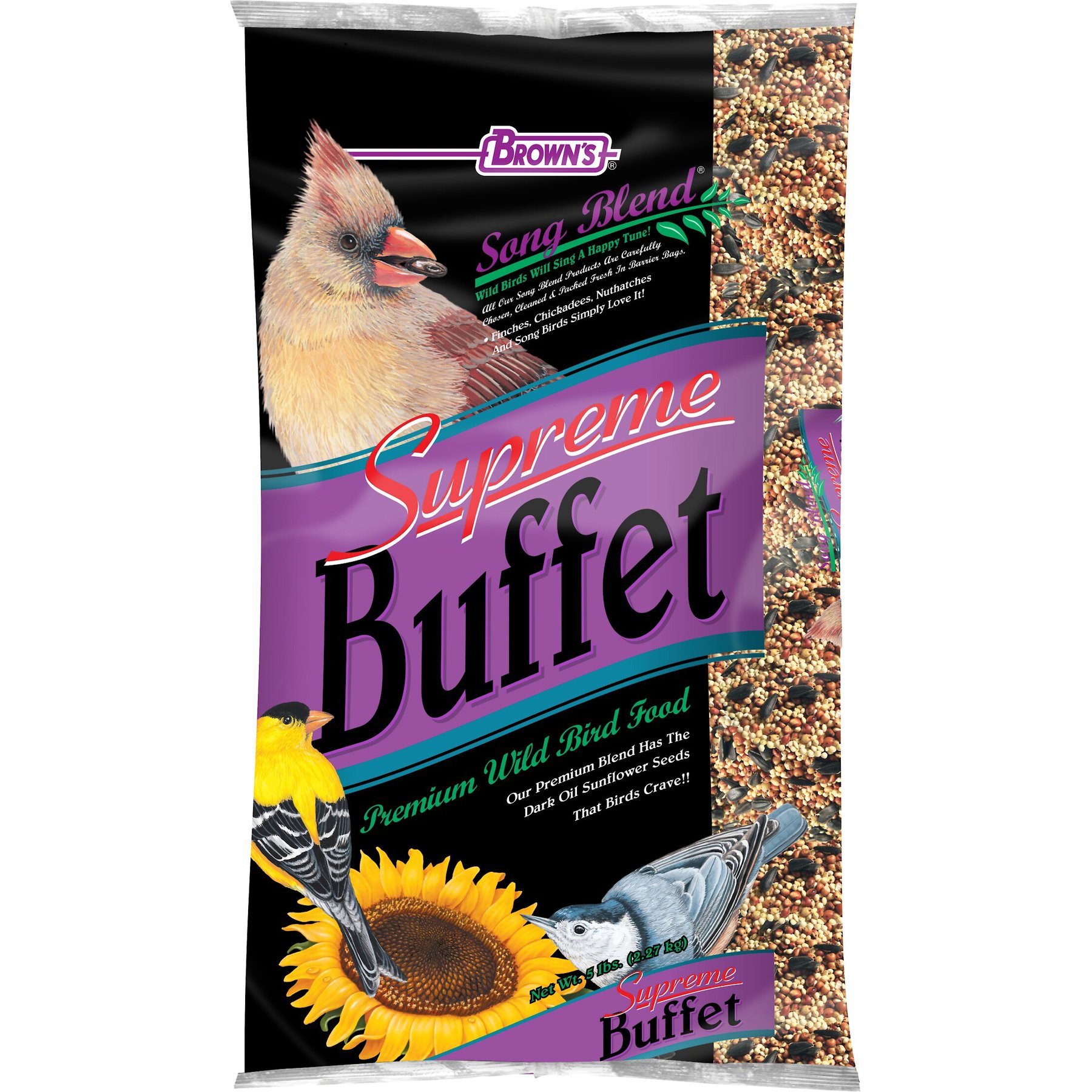 Brown's Supreme Buffet Song Blend Wild Bird Food, 5-lb bag