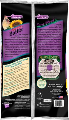 Show full view: Brown's Supreme Buffet Song Blend Wild Bird Food, 5-lb bag slide 2 of 6