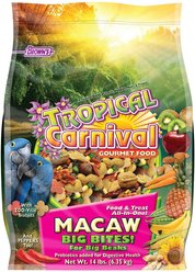 Brown's Tropical Carnival Big Bites with ZOO-Vital Biscuits Macaw Food, 14-lb bag