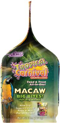 Show full view: Brown's Tropical Carnival Big Bites with ZOO-Vital Biscuits Macaw Food, 5-lb bag slide 3 of 9