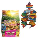 Brown's Tropical Carnival Big Bites with ZOO-Vital Biscuits Macaw Food + Super Bird Creations 4 Way Play Toy