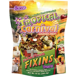 Brown's Tropical Carnival Farm Fresh Fixins Small Animal Treats, 10-oz bag