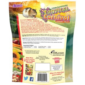 Brown's Tropical Carnival Farm Fresh Fixins Small Animal Treats, 10-oz bag