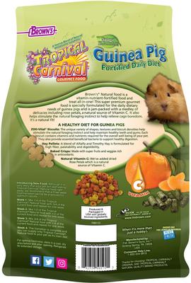 Show full view: Brown's Tropical Carnival Fortified Daily Diet Natural Guinea Pig Food, 4-lb bag slide 2 of 7