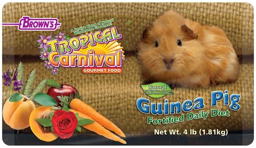 Show full view: Brown's Tropical Carnival Fortified Daily Diet Natural Guinea Pig Food, 4-lb bag slide 5 of 7