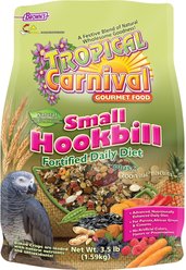 Brown's Tropical Carnival Fortified Daily Diet Natural Small Hookbill Food, 3.5-lb bag