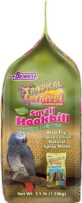 Show full view: Brown's Tropical Carnival Fortified Daily Diet Natural Small Hookbill Food, 3.5-lb bag slide 3 of 8