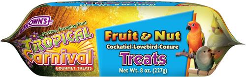 Show full view: Brown's Tropical Carnival Fruit & Nut Cockatiel Bird Treats, 8-oz bag slide 4 of 6