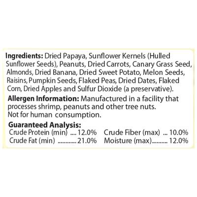 Show full view: Brown's Tropical Carnival Fruit & Nut Cockatiel Bird Treats, 8-oz bag slide 5 of 6