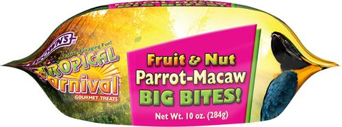 Show full view: Brown's Tropical Carnival Fruit & Nut Macaw Big Bites! Bird Treats, 10-oz bag slide 3 of 5