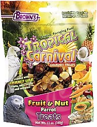 Brown's Tropical Carnival Fruit & Nut Parrot Bird Treats, 12-oz bag