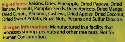 Show full view: Brown's Tropical Carnival Fruit & Nut Parrot Bird Treats, 12-oz bag slide 4 of 6