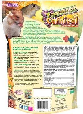 Show full view: Brown's Tropical Carnival Gerbil & Hamster Food, 2-lb bag slide 2 of 5