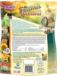 Brown's Tropical Carnival Gourmet Cockatiel Food, 3-lb bag slide 2 of 5