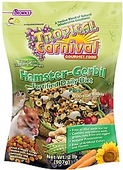 Brown's Tropical Carnival Gourmet Gerbil & Hamster Food, 2-lb bag