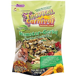 Brown's Tropical Carnival Gourmet Gerbil & Hamster Food, 2-lb bag