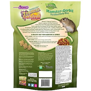 Brown's Tropical Carnival Gourmet Gerbil & Hamster Food, 2-lb bag