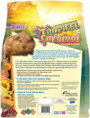 Show full view: Brown's Tropical Carnival Gourmet Guinea Pig Food, 10-lb bag slide 2 of 9