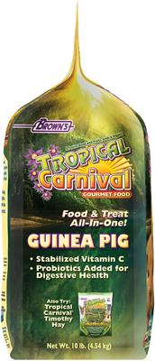 Show full view: Brown's Tropical Carnival Gourmet Guinea Pig Food, 10-lb bag slide 3 of 9