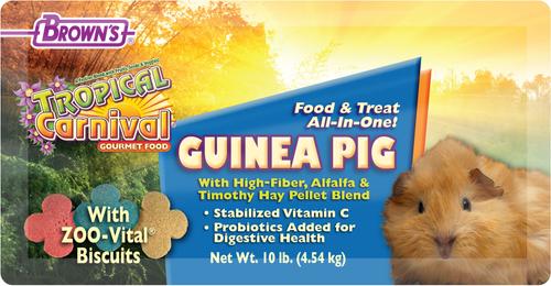 Show full view: Brown's Tropical Carnival Gourmet Guinea Pig Food, 10-lb bag slide 5 of 9
