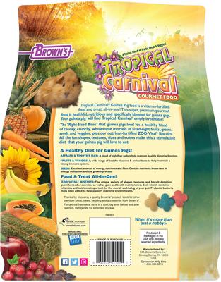Show full view: Brown's Tropical Carnival Gourmet Guinea Pig Food, 5-lb bag slide 2 of 9