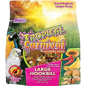 Brown's Tropical Carnival Gourmet Large Hookbill Food, 5-lb bag