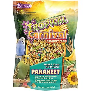 Brown's Tropical Carnival Gourmet Parakeet Food, 2-lb bag