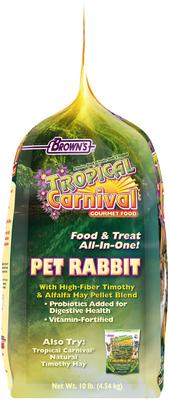 Show full view: Brown's Tropical Carnival Gourmet Rabbit Food, 10-lb bag slide 3 of 10