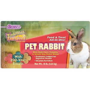 Brown's Tropical Carnival Gourmet Rabbit Food, 10-lb bag