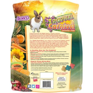 Brown's Tropical Carnival Gourmet Rabbit Food, 5-lb bag