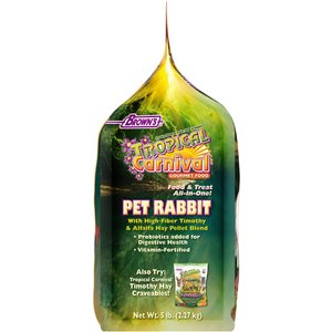 Brown's Tropical Carnival Gourmet Rabbit Food, 5-lb bag