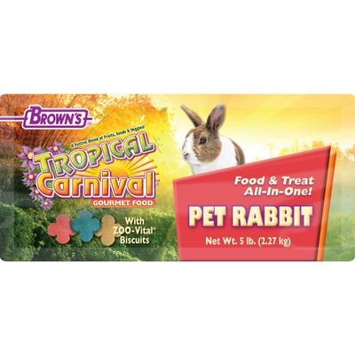 Show full view: Brown's Tropical Carnival Gourmet Rabbit Food, 5-lb bag slide 5 of 10