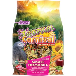 Brown's Tropical Carnival Gourmet Small Hookbill Food, 10-lb bag