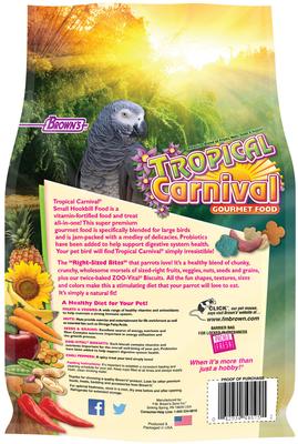 Show full view: Brown's Tropical Carnival Gourmet Small Hookbill Food, 10-lb bag slide 2 of 7