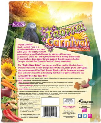 Show full view: Brown's Tropical Carnival Gourmet Small Hookbill Food, 5-lb bag slide 2 of 6
