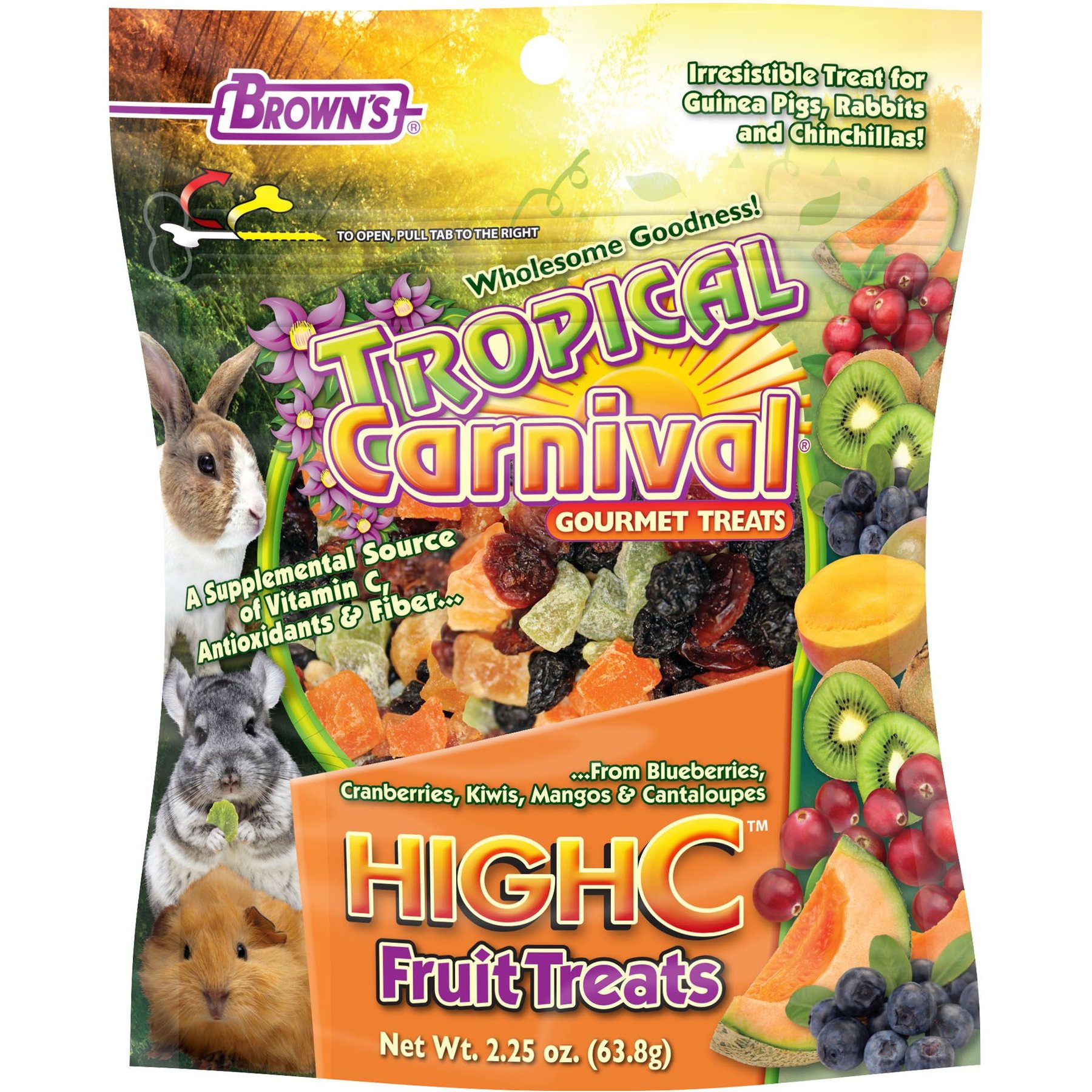 Brown's Tropical Carnival High-C Small Animal Treats, 2.25-oz bag