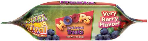 Show full view: Brown's Tropical Carnival Hoops Strawberry Flavor Small Animal Treats, 3-oz bag slide 3 of 6