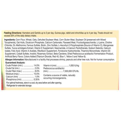 Show full view: Brown's Tropical Carnival Hoops Strawberry Flavor Small Animal Treats, 3-oz bag slide 4 of 6