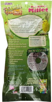 Show full view: Brown's Tropical Carnival Mini Spray Millet Bird Food, 4-oz bag slide 2 of 5