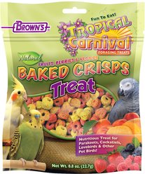 Brown's Tropical Carnival Natural Baked Crisps Bird Treats, 0.8-oz bag