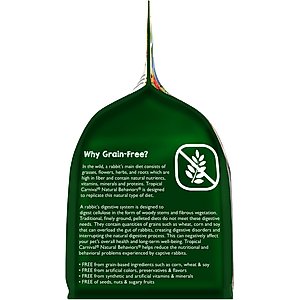 Brown's Tropical Carnival Natural Behaviors Grain-Free Daily Diet Rabbit Food, 4-lb bag