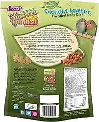 Brown's Tropical Carnival Natural Fortified Daily Diet Cockatiel & Lovebird Food, 2.5-lb bag slide 2 of 4