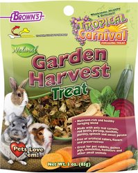 Brown's Tropical Carnival Natural Garden Harvest Small Pet Treats, 3-oz bag