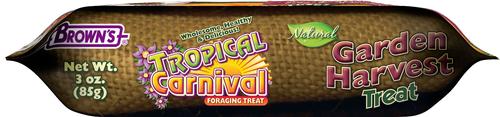 Show full view: Brown's Tropical Carnival Natural Garden Harvest Small Pet Treats, 3-oz bag slide 3 of 5