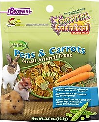 Brown's Tropical Carnival Natural Peas & Carrots Small Pet Treats, 3.5-oz bag slide 1 of 4