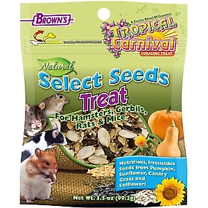 Brown's Tropical Carnival Natural Select Seeds Small Animal Treats, 3.5-oz bag