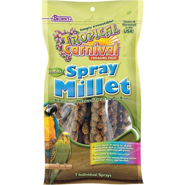 Brown's Tropical Carnival Natural Spray Millet Bird Treats