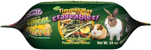 Show full view: Brown's Tropical Carnival Natural Timothy Hay Craveables! Small Animal Food, 24-oz bag slide 3 of 7