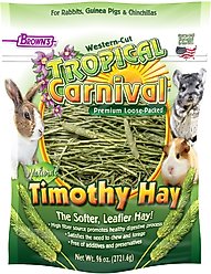 Brown's Tropical Carnival Natural Timothy Hay Small Animal Food, 96-oz bag