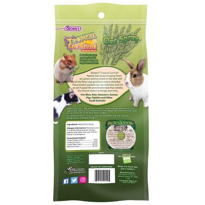 Show full view: Brown's Tropical Carnival Oat Spray Small Animal Treats, 1.5-oz bag slide 2 of 6